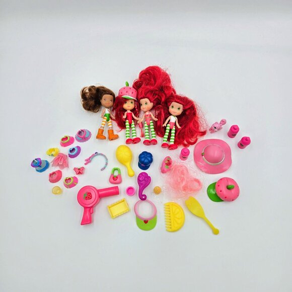 Strawberry Shortcake Mini Dolls 3” Hasbro Lot Figures And Accessories Be… - Picture 2 of 8